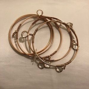 Bangle bracelets rose gold